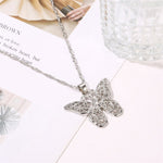 Hollow Double-Layer Metal Butterfly Pendant view 4