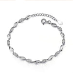 Korean Silver Plated Crystal Love Bracelet for Women view 5