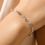 Korean Silver Plated Crystal Love Bracelet for Women view 3