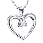 Heart-Shaped Pendant with Diamonds for Women Necklace view 2