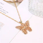 Hollow Double-Layer Metal Butterfly Pendant view 5