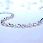 Korean Silver Plated Crystal Love Bracelet for Women view 4