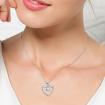 Heart-Shaped Pendant with Diamonds for Women Necklace view 1